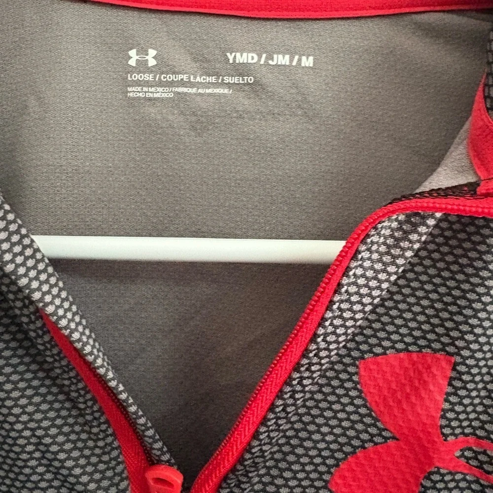 Under Armour Red and Gray Athletic Pullover